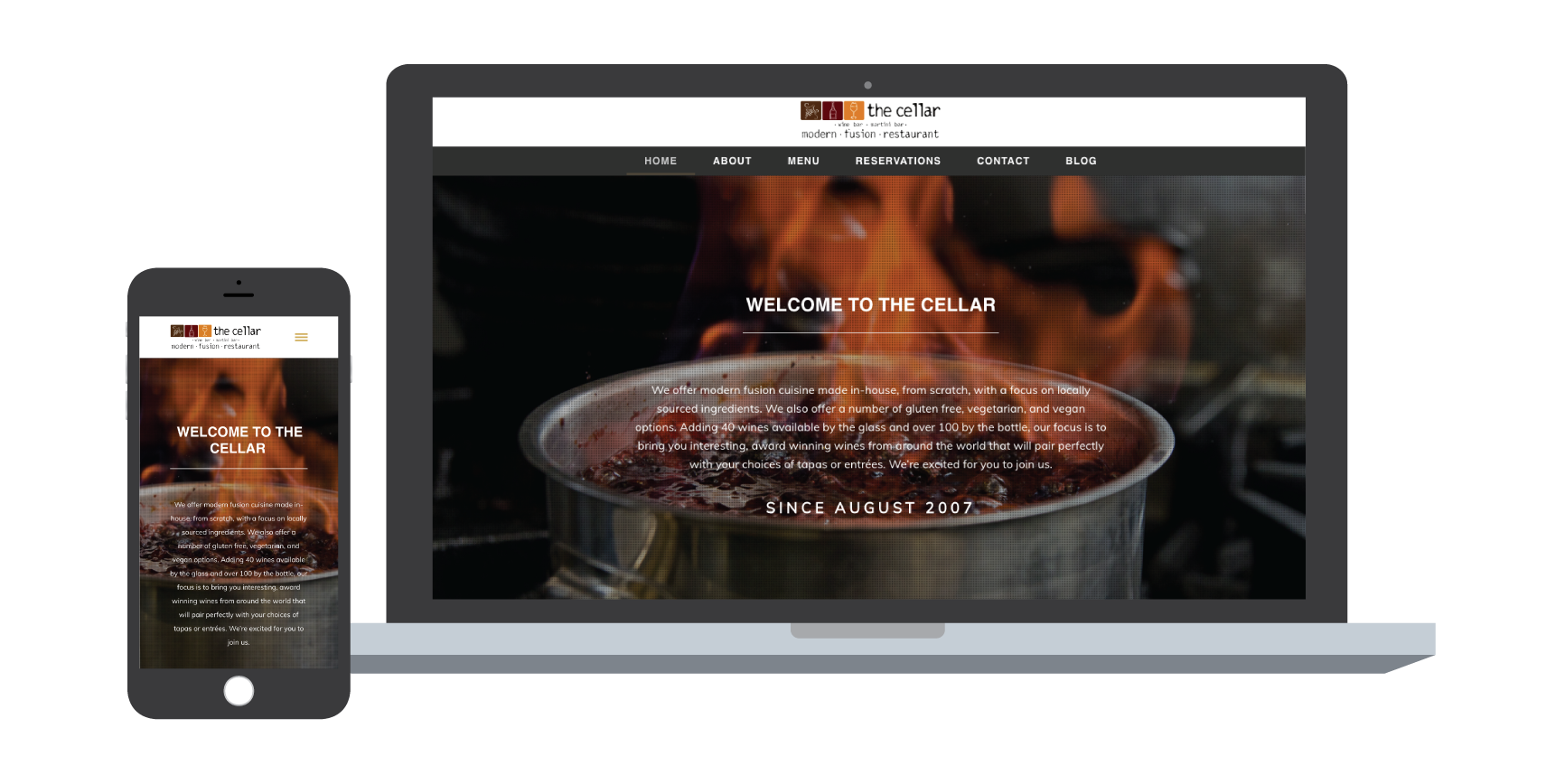 the cellar website design corning ny